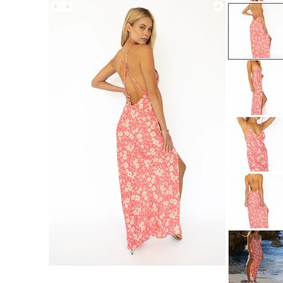 RESA CAMILLE SLIP DRESS IN GUAVA - NWT - Picture 2 of 6